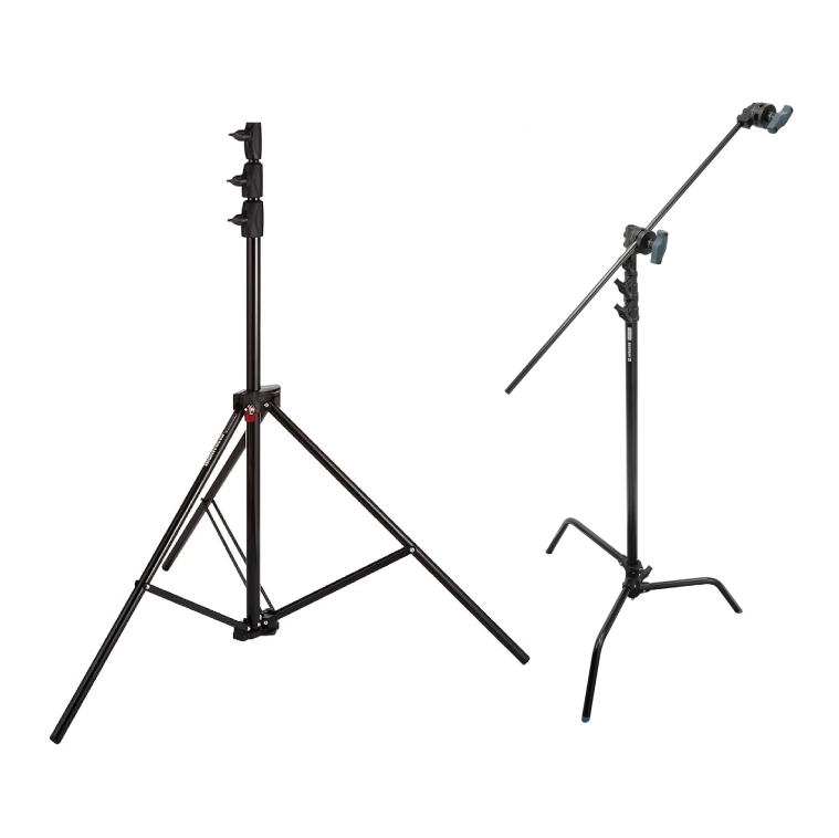 自由な照明ライティングができるスタンドも料金内で使用可能